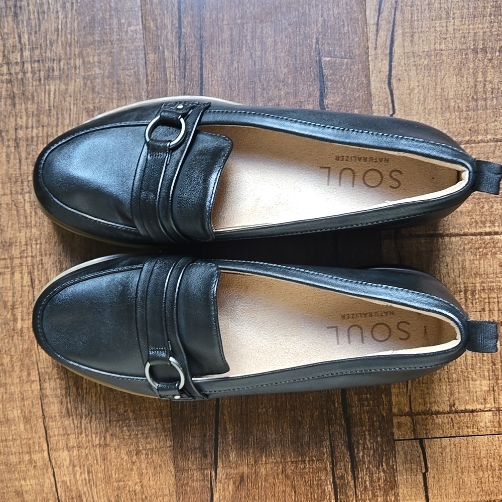 SOUL Naturalizer Joyla Black Loafers – Platform 1.75" Size 8.5 - Picture 2 of 8